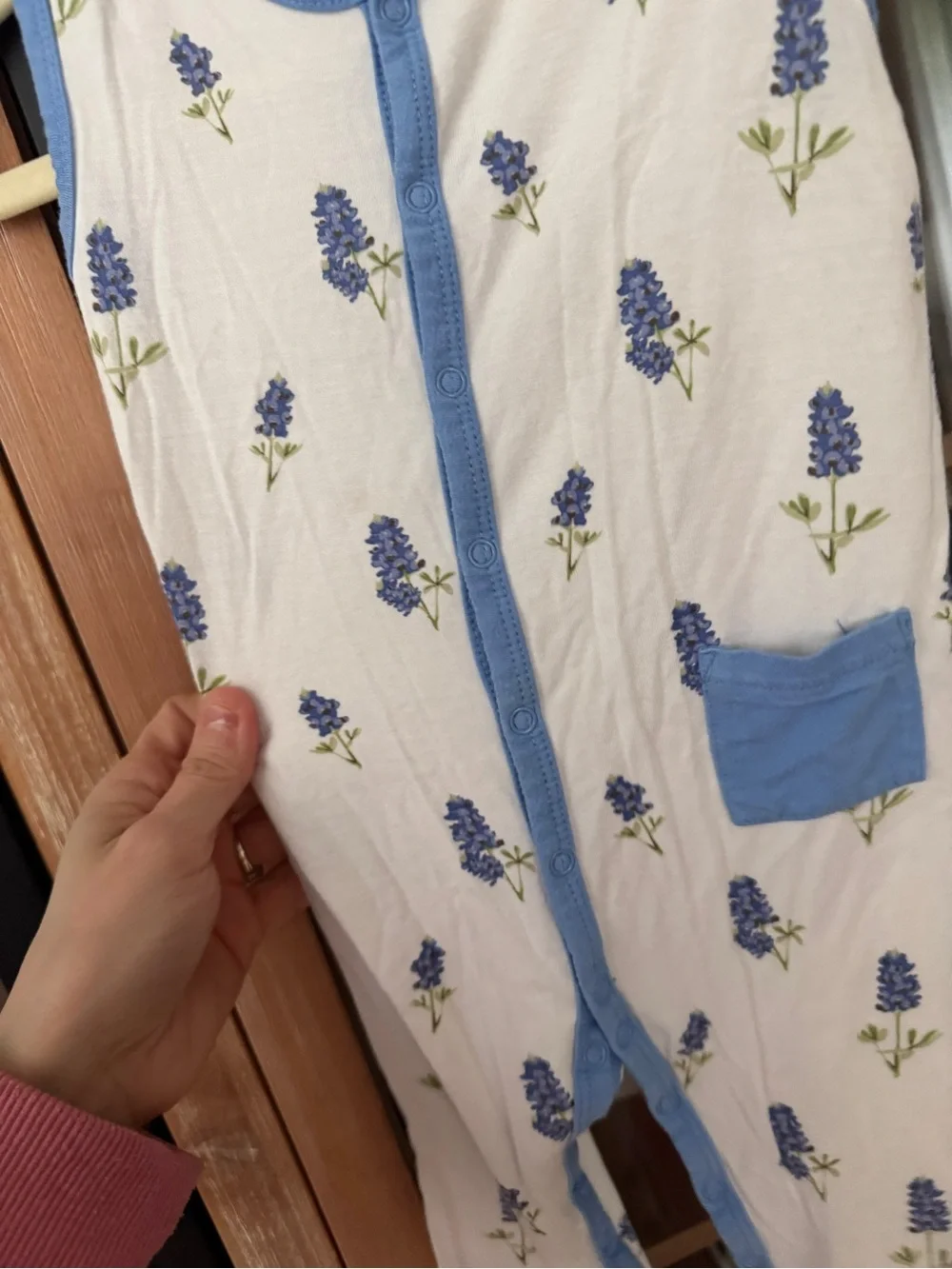 Kyte Baby bluebonnet sleeveless romper Periwinkle floral print toddler girl